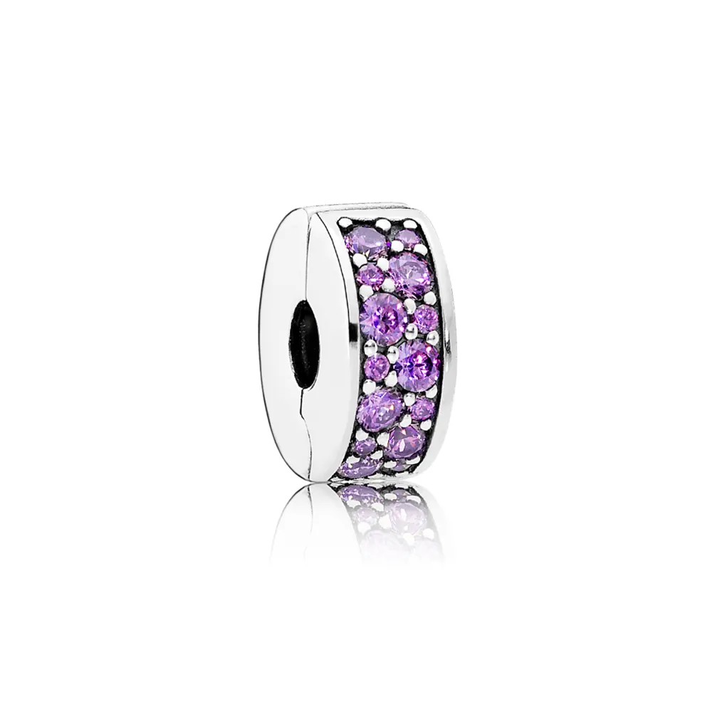 PANDORA Fancy Purple Shining Elegance Spacer Clip - 791817CFP