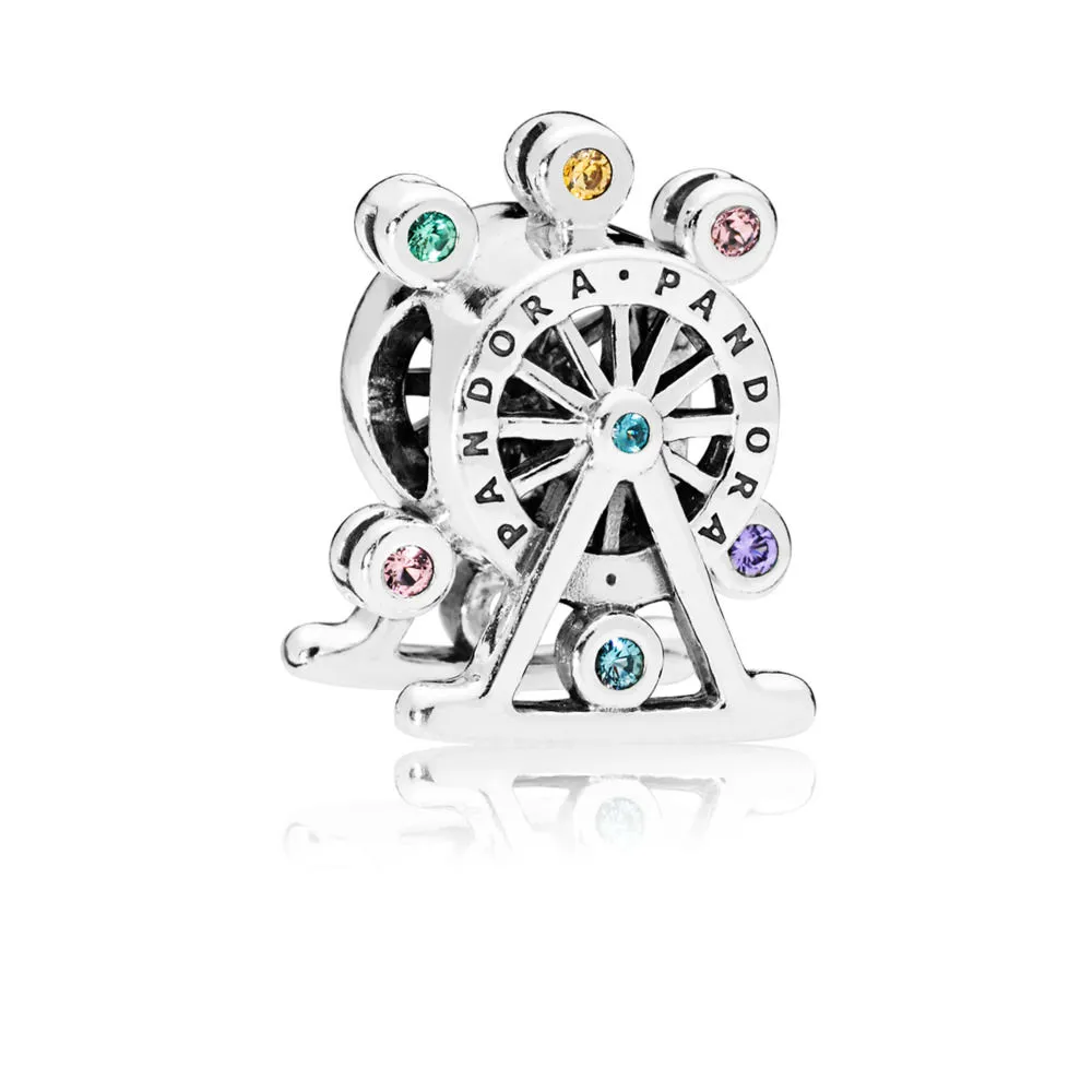 pandora ferris wheel charm multicolored crystal 797199nlcmx