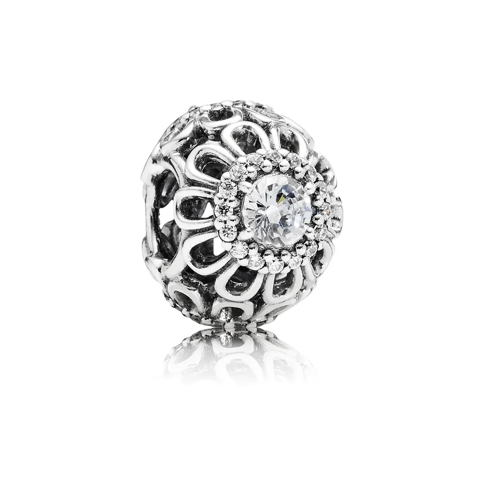 pandora floral brilliance openwork charm 791260cz