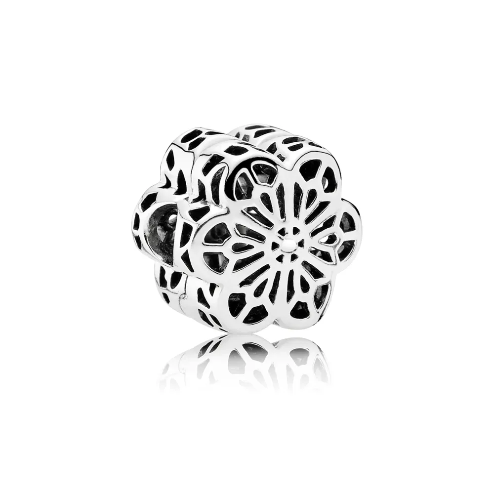 pandora floral daisy lace clip spacer 791836