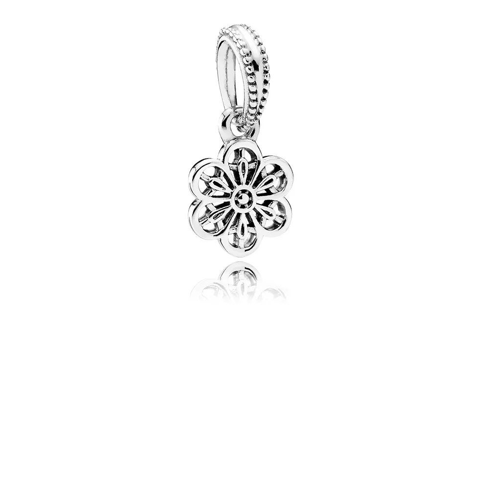 pandora floral daisy lace pendant charm 791835