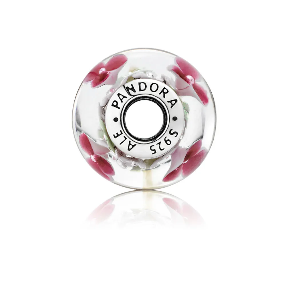 PANDORA Flower Garden Murano Silver Charm - 791652