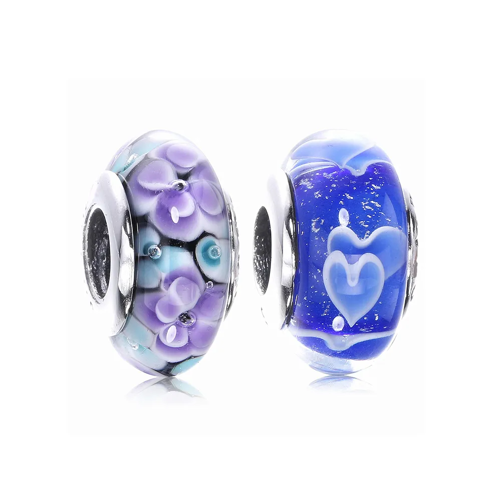 pandora flower glass murano charm pl000531