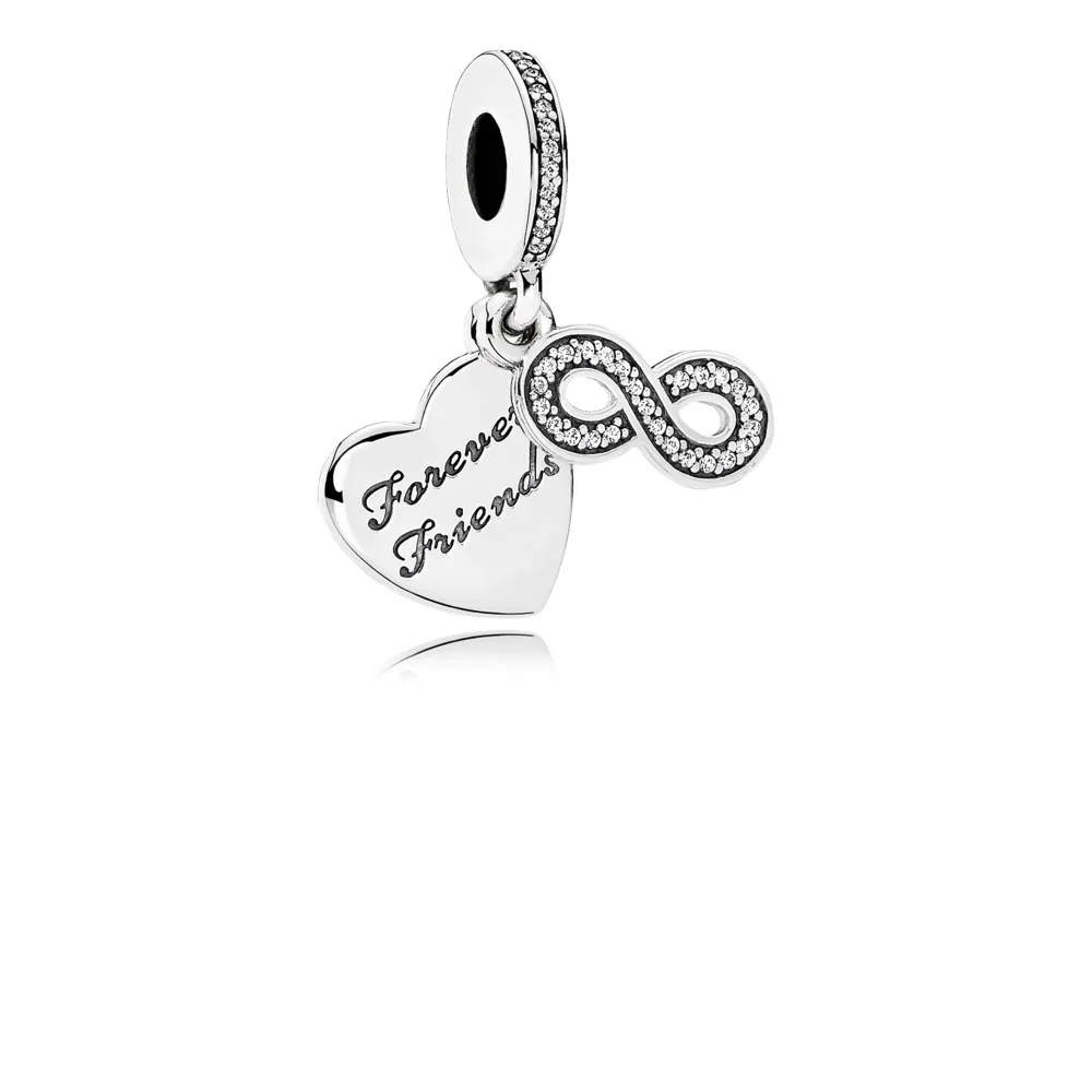 pandora forever friends dangle charm clear cz 791948cz