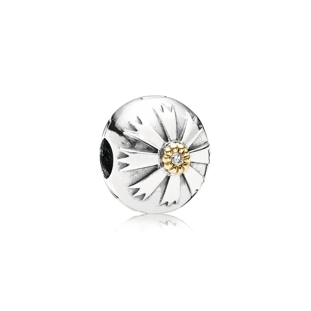 pandora friendship flower clip clear cz charm 790988cz