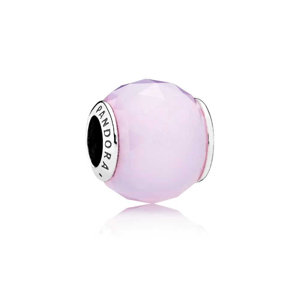 PANDORA Geometric Facets Charm, Opalescent Pink Crystal - 791722NOP