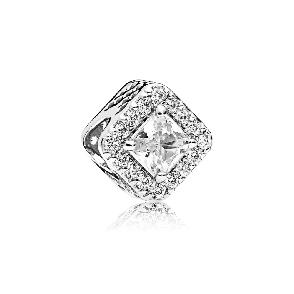 PANDORA Geometric Radiance Clear CZ Charm - 796206cz