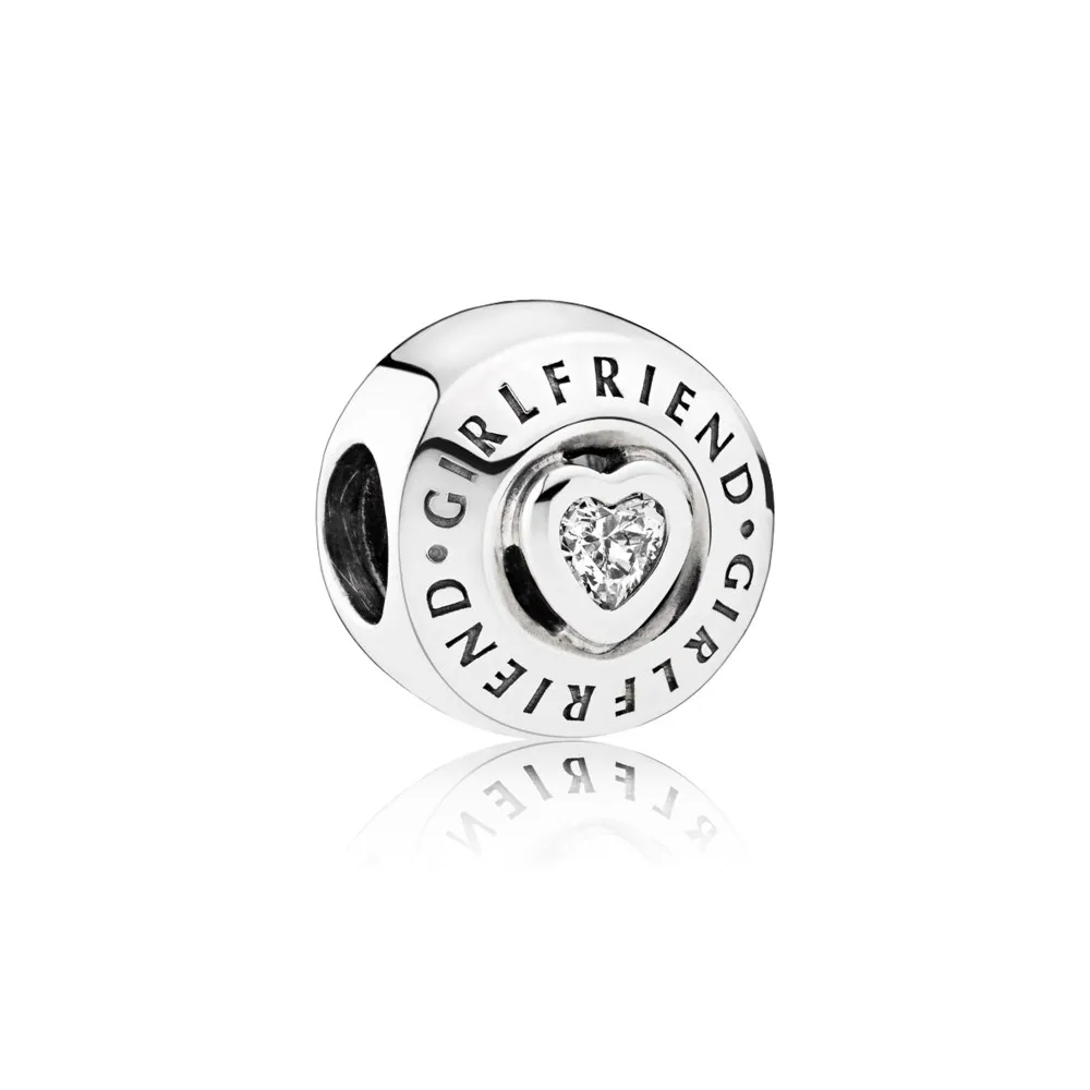 PANDORA Girlfriend, Clear CZ Charm - 792145CZ