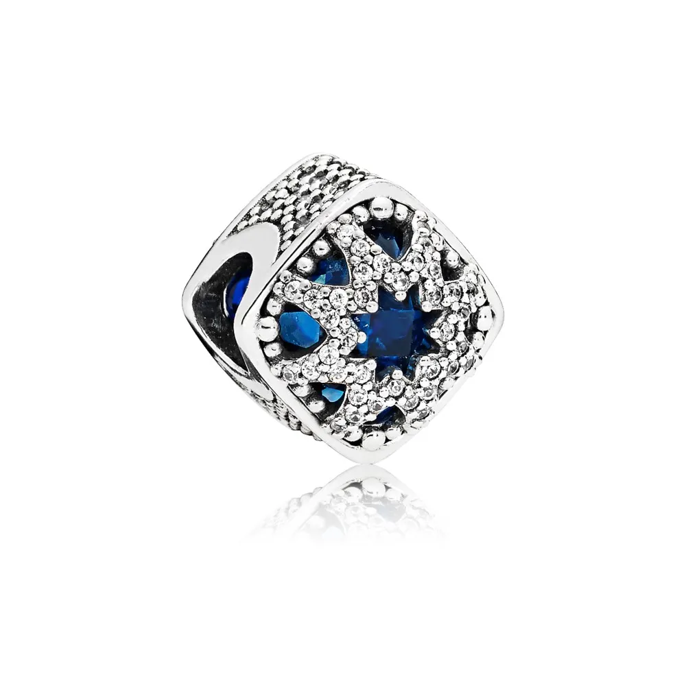 PANDORA Glacial Beauty Charm, Swiss Blue Crystals & Clear CZ - 796360NSB