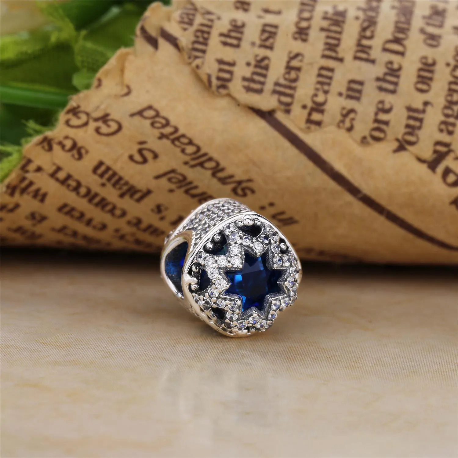 PANDORA Glacial Beauty Charm, Swiss Blue Crystals & Clear CZ - 796360NSB