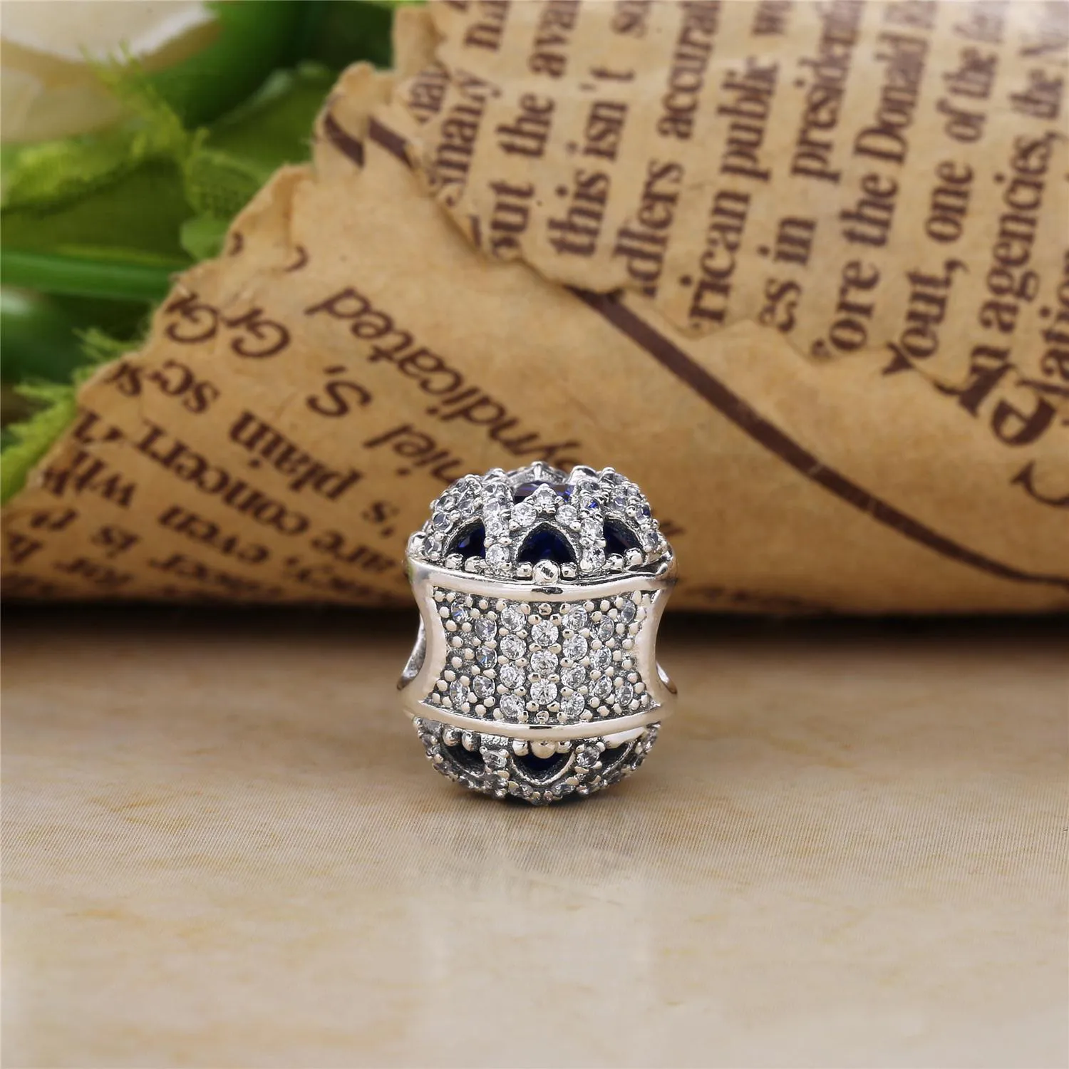 PANDORA Glacial Beauty Charm, Swiss Blue Crystals & Clear CZ - 796360NSB