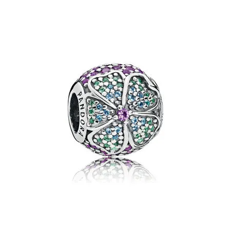 pandora glorious bloom charm multicolored cz 797067nrpmx