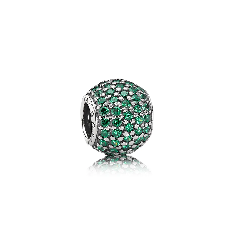 pandora green pavé ball charm 791051czn