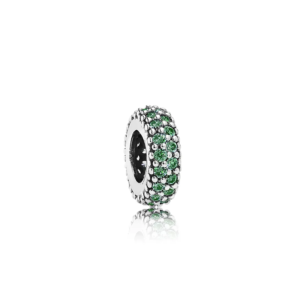 pandora green pavé inspiration charm spacer 791359czn