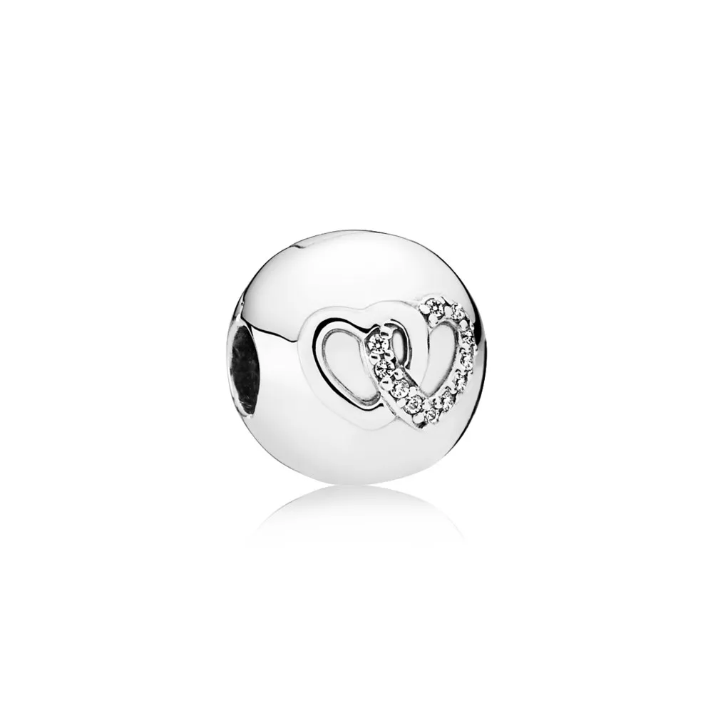 pandora heart bond clear cz clip 792150cz