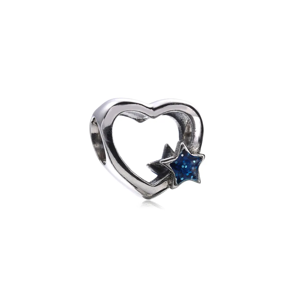 PANDORA Heart with star Charm - hz8B8pf6