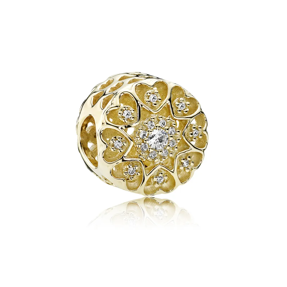 PANDORA Hearts of Gold Charm - 750841CZ