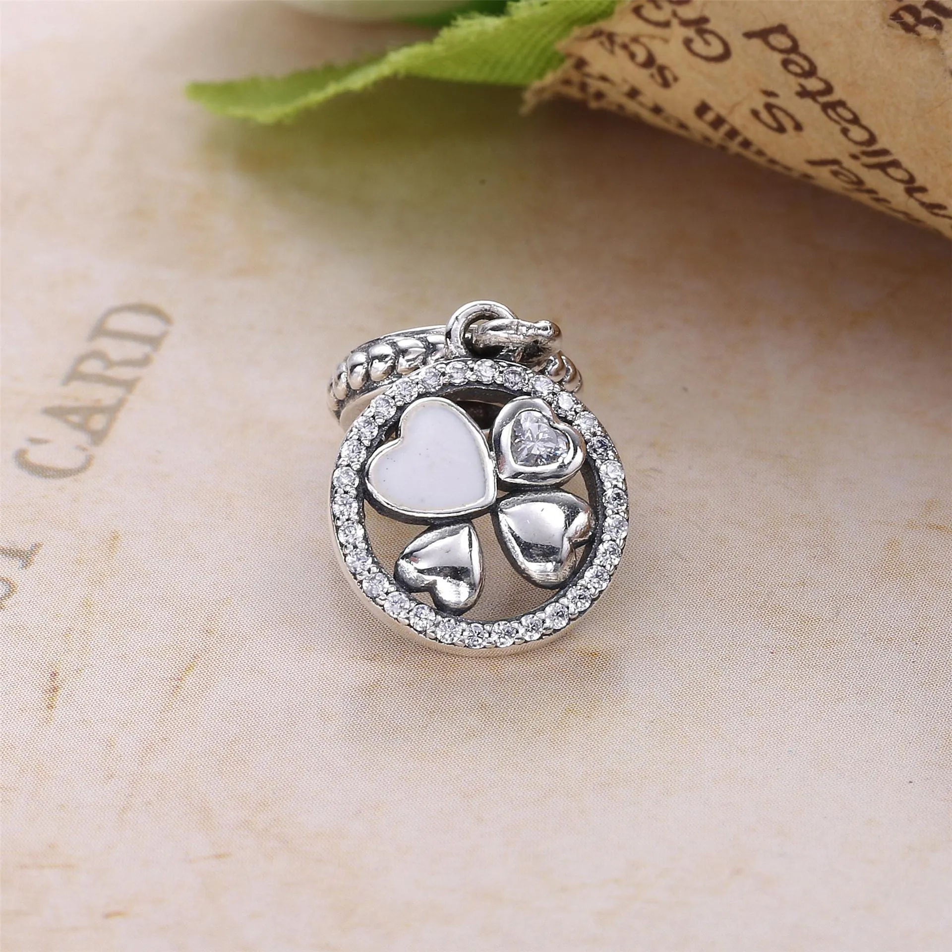 PANDORA Hearts of Love Pendant Charm - 792104CZ