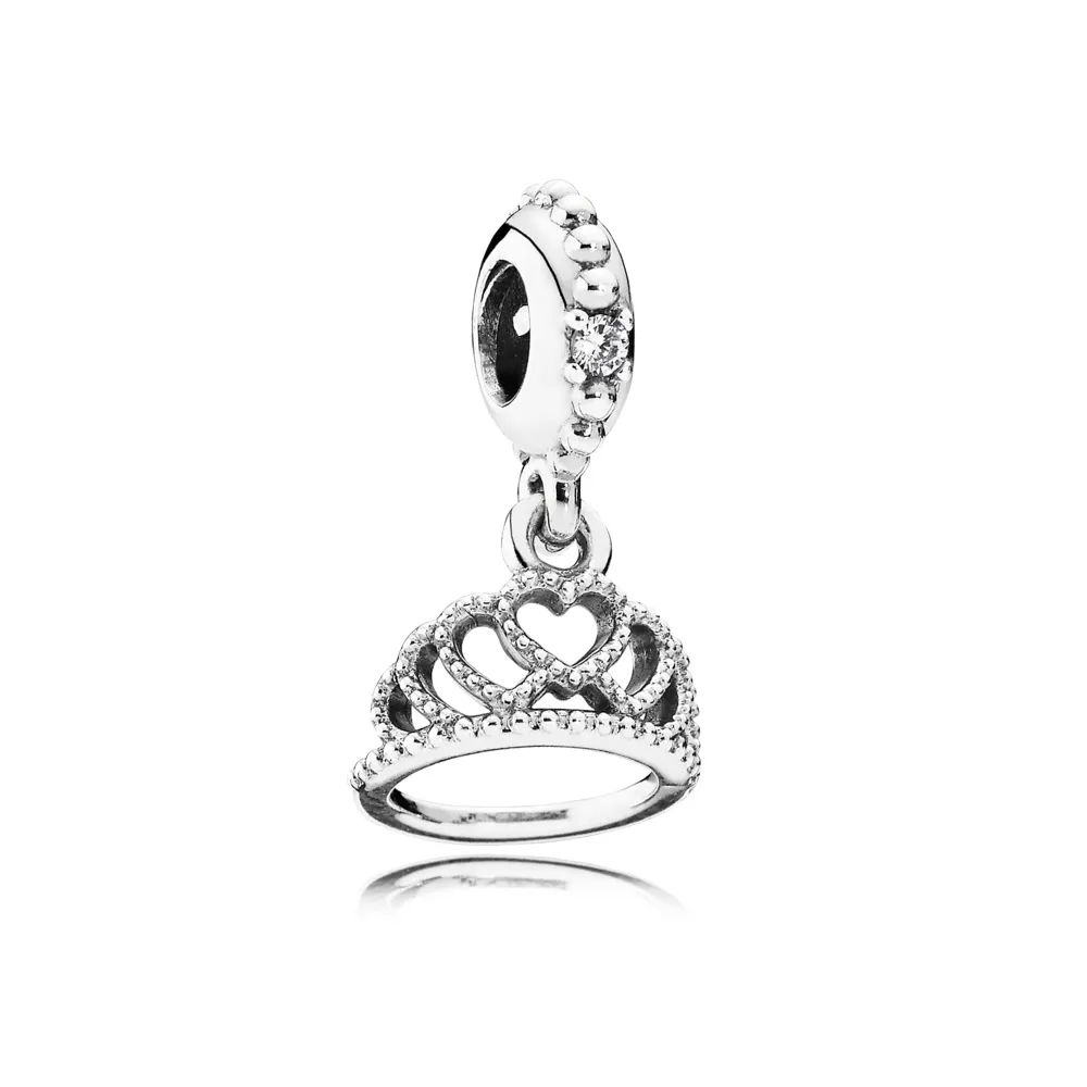 PANDORA Hearts Tiara Pendant Charm - 791738CZ