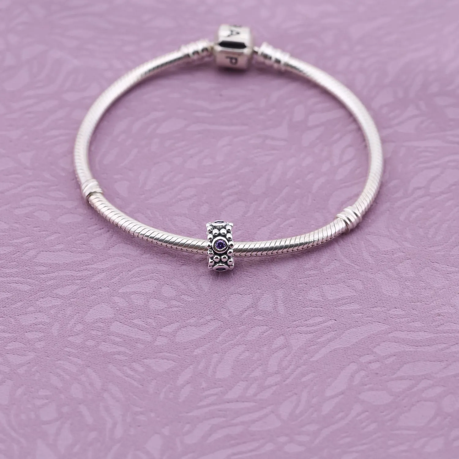 PANDORA Her Majesty, Purple Cz Spacer - 791122ACZ