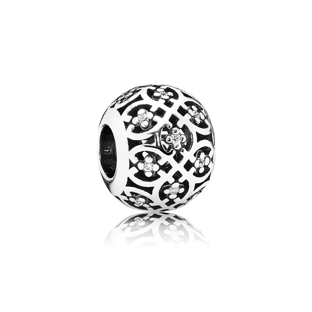 pandora intricate lattice charm clear cz 791295cz