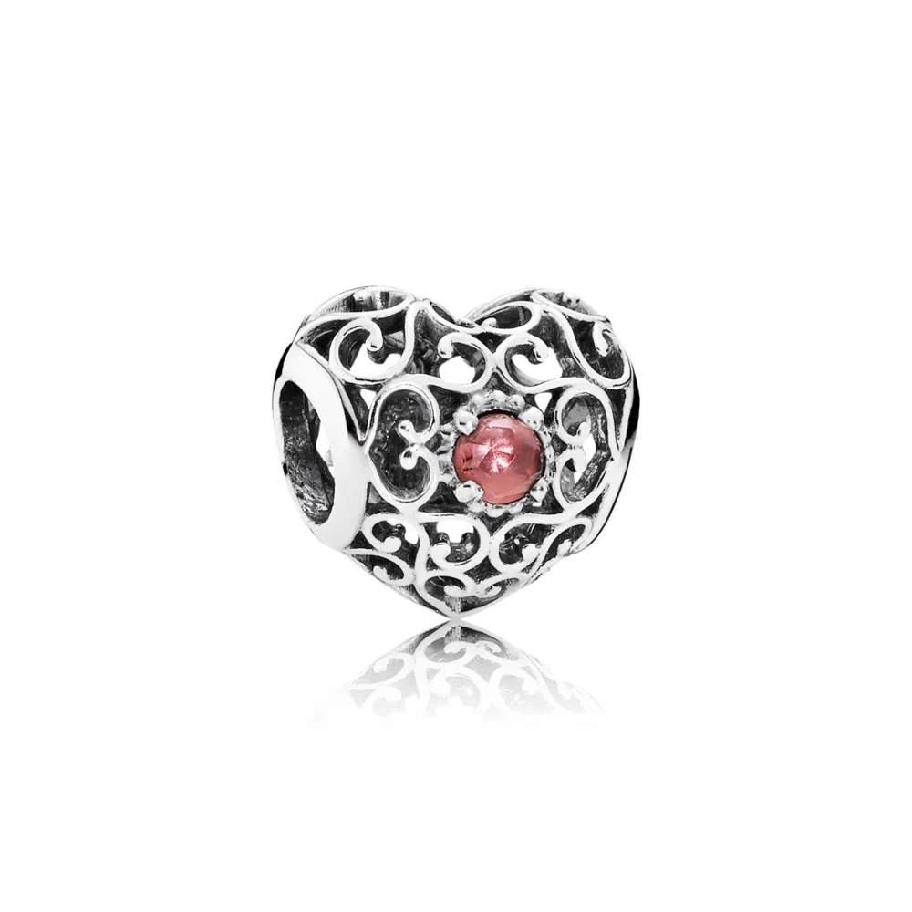 pandora january signature heart birthstone charmora charm 791784gr