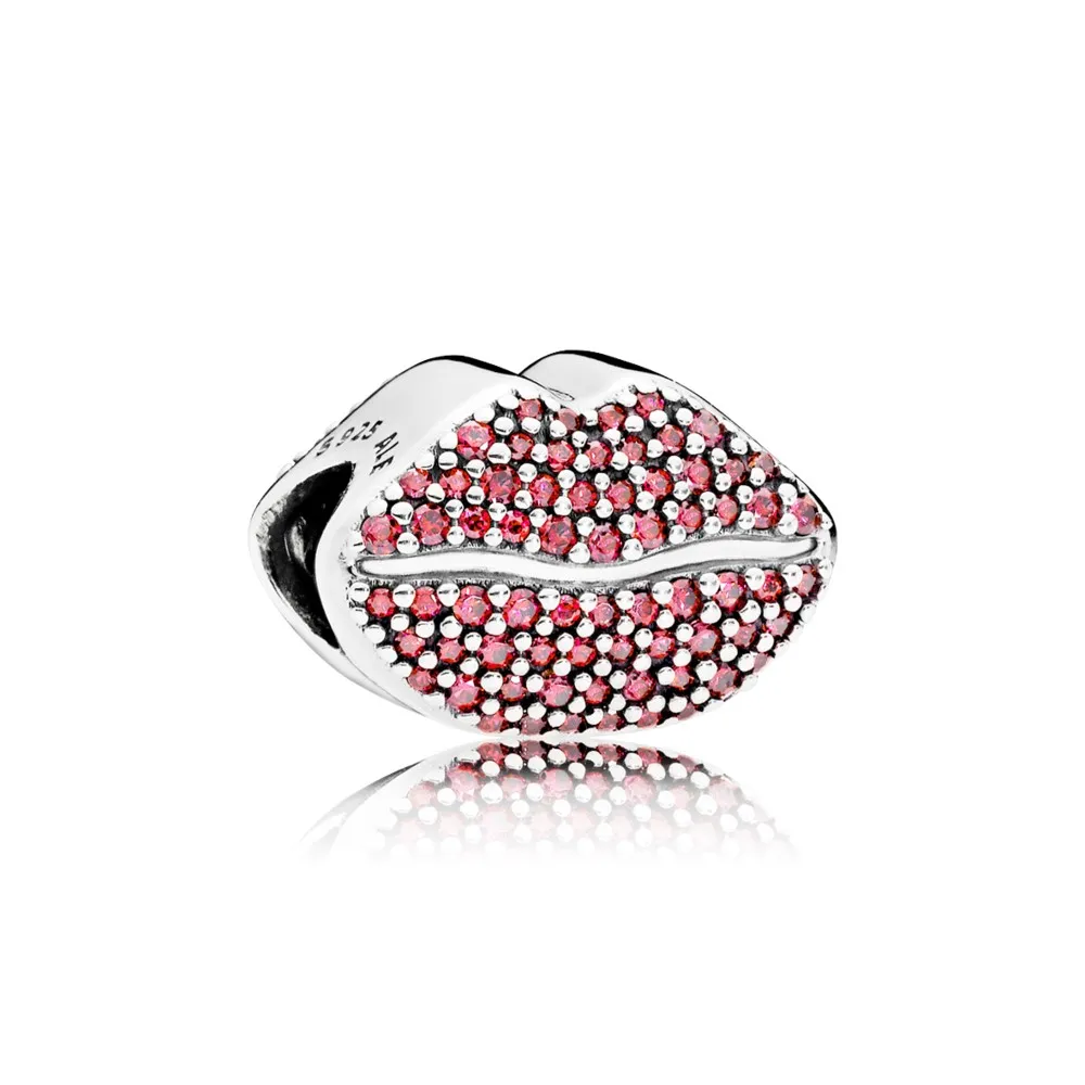 pandora kiss more charm red cz 796562czr