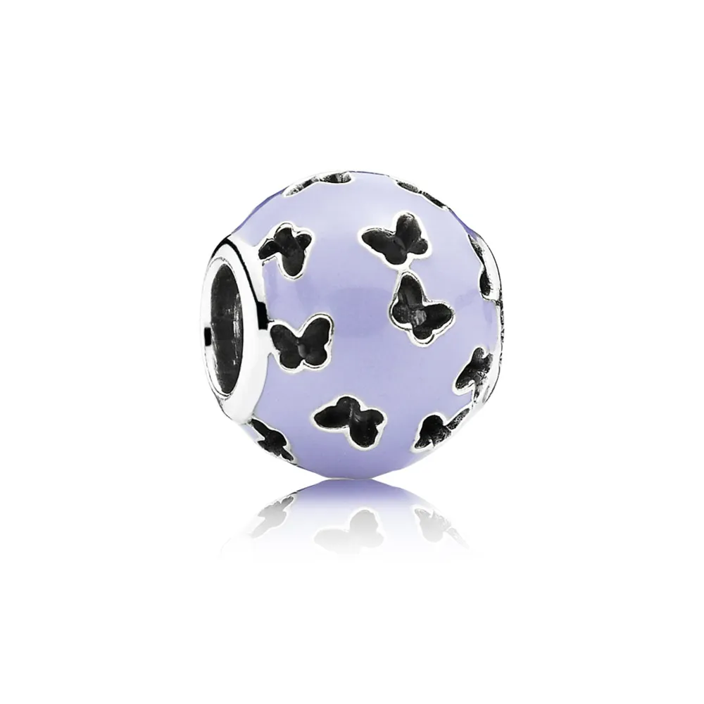 pandora lavender fluttering butterflies charm 791483en66