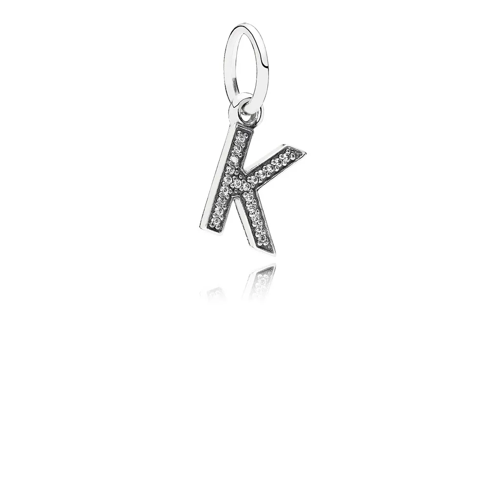 PANDORA Letter K Dangle Charm - 791323CZ