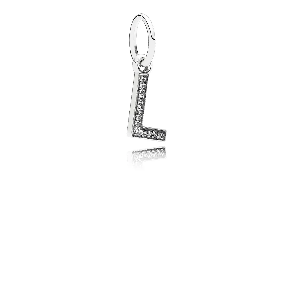 pandora letter l dangle charm 791324cz