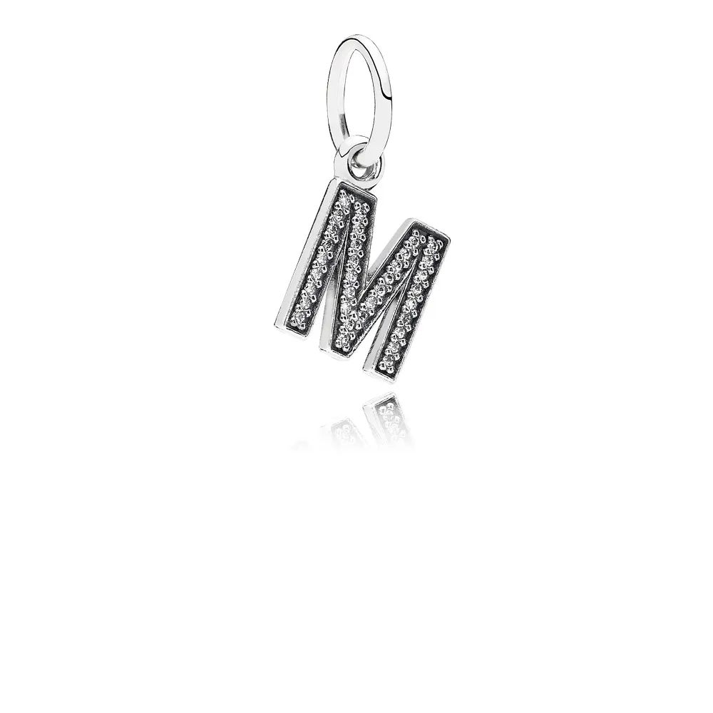 PANDORA Letter M Dangle Charm - 791325CZ