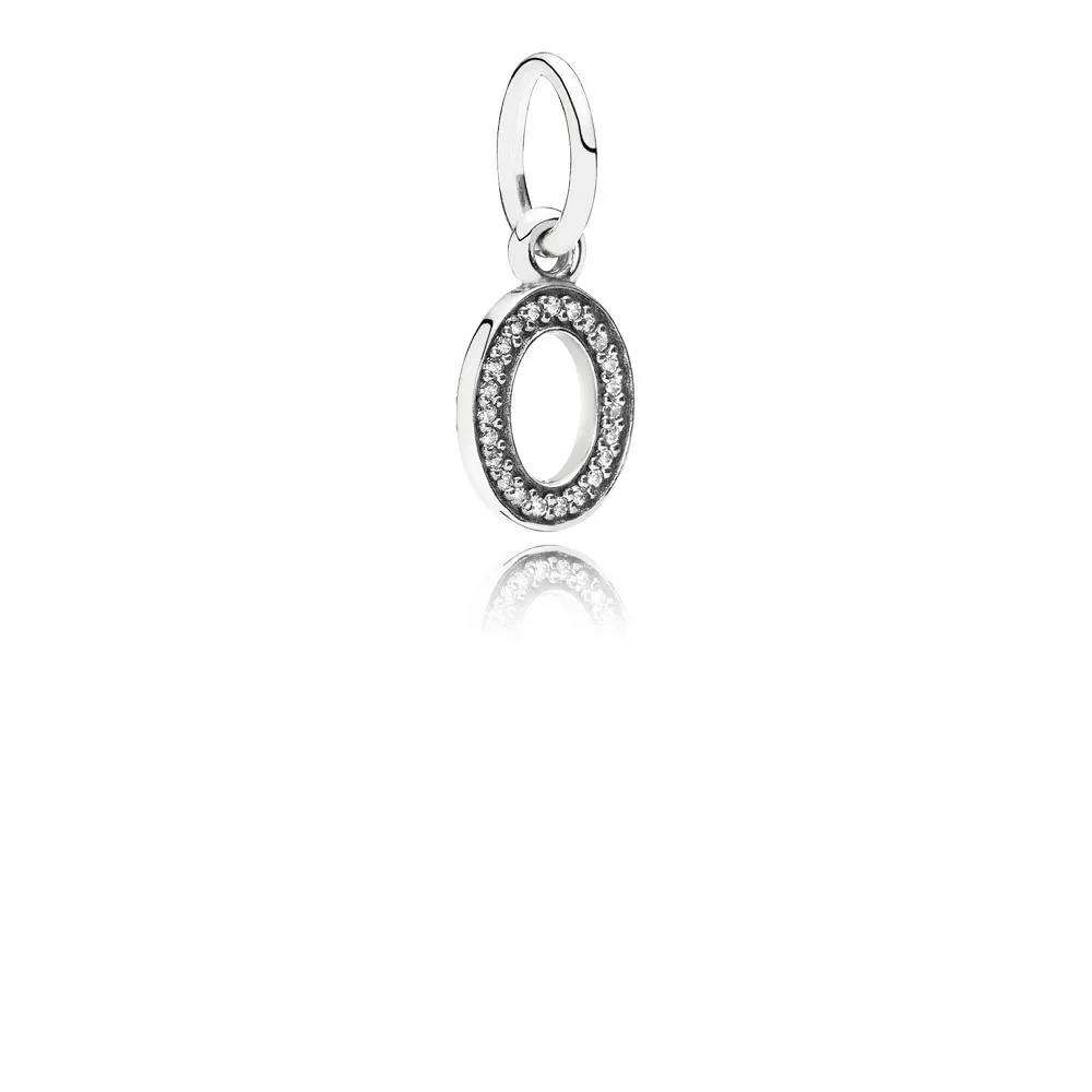 pandora letter o dangle charm 791327cz