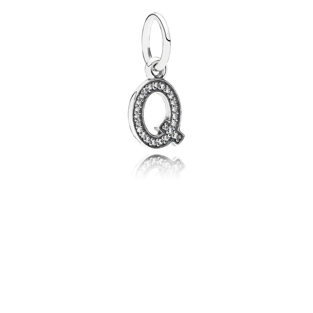 pandora letter q dangle charm 791329cz