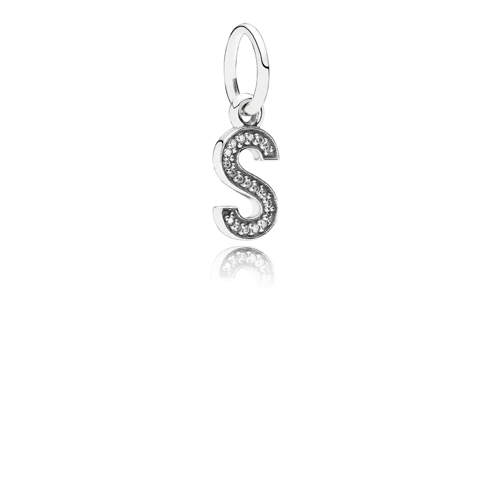 pandora letter s dangle charm 791331cz