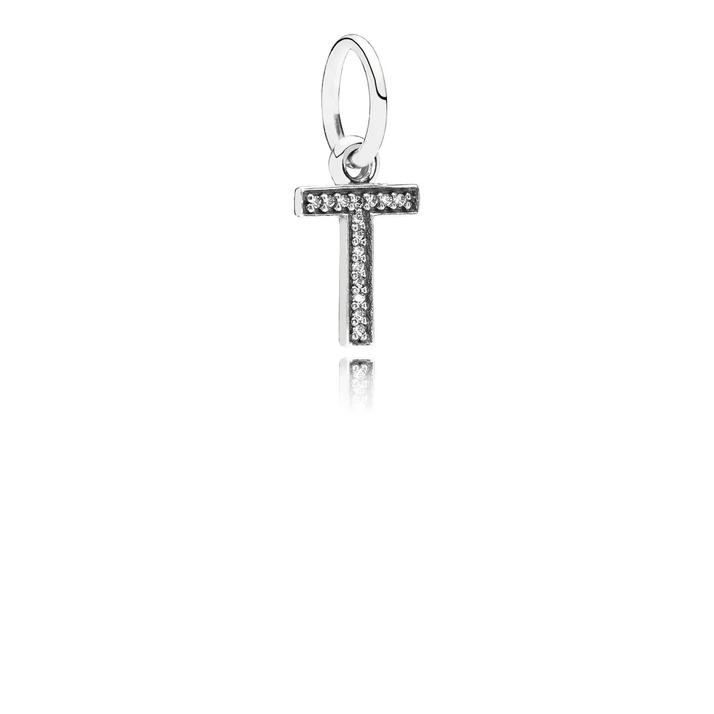 pandora letter t dangle charm 791332cz