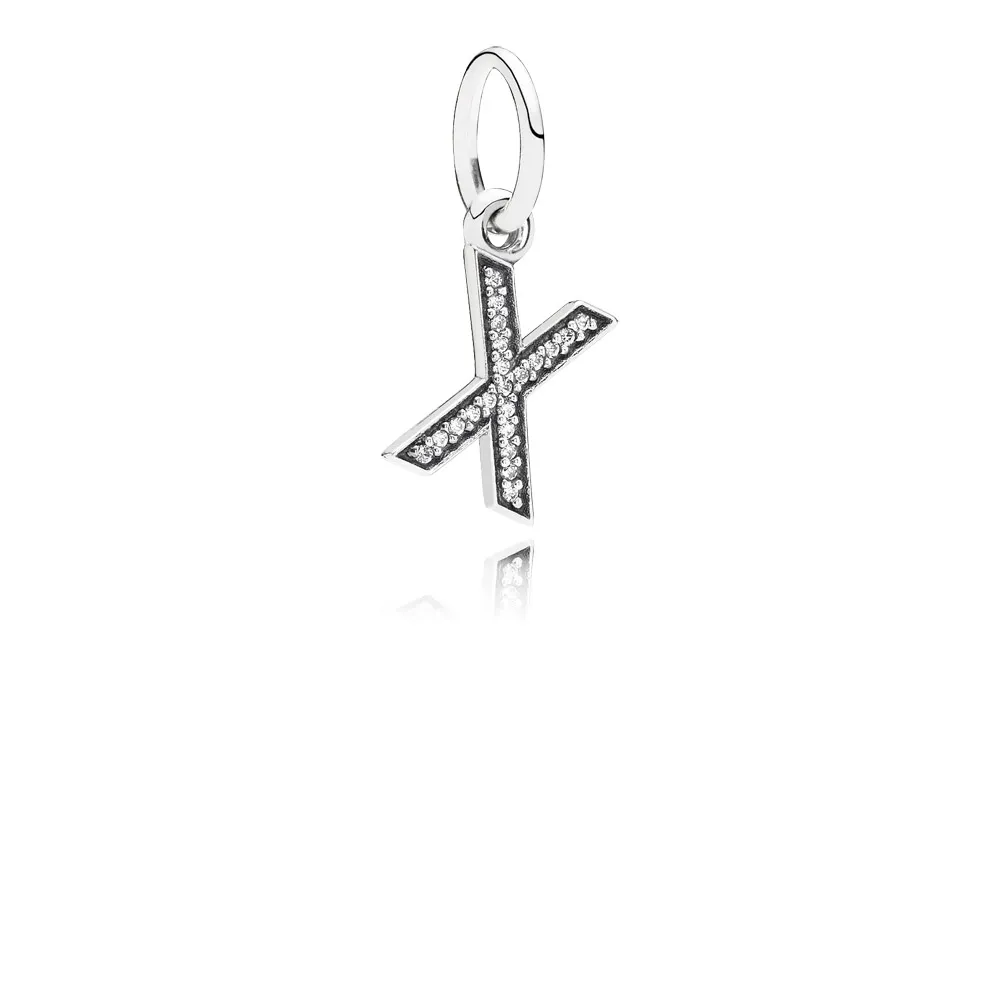 PANDORA Letter X Dangle Charm - 791336CZ