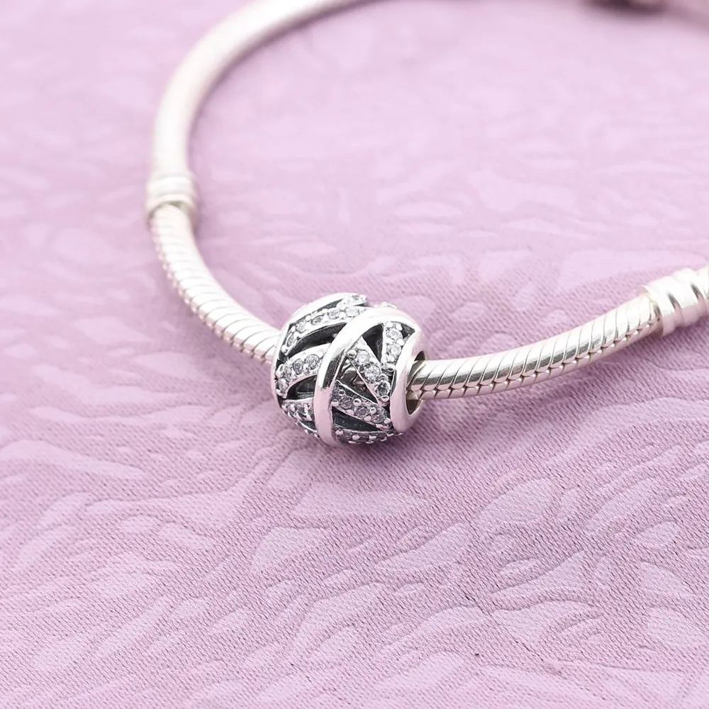 PANDORA Light As A Feather, Clear Cz Charm - 791186CZ