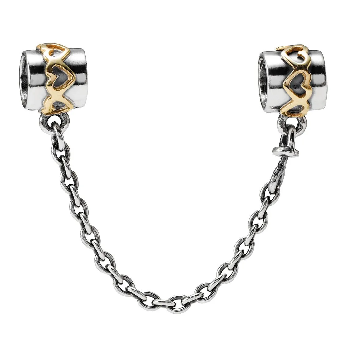 pandora love heart safety chain 790307