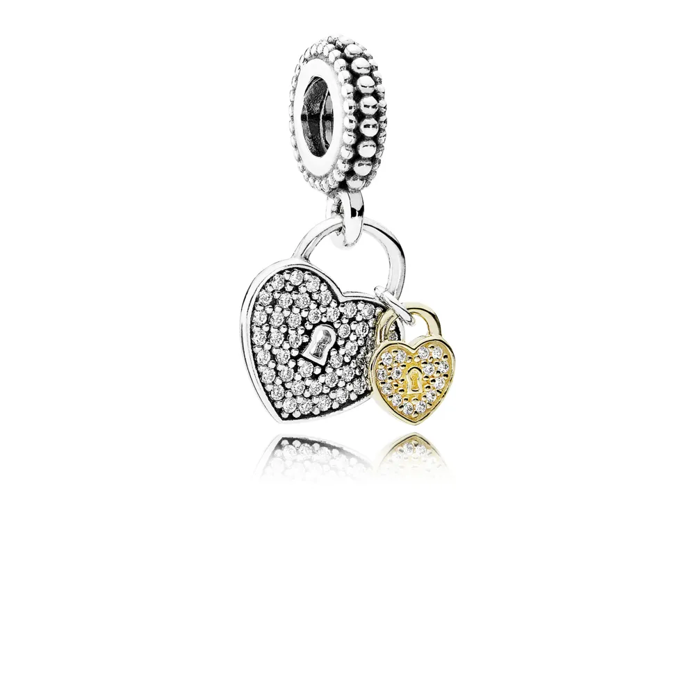 PANDORA Love Locks Pendant Charm - 791807CZ