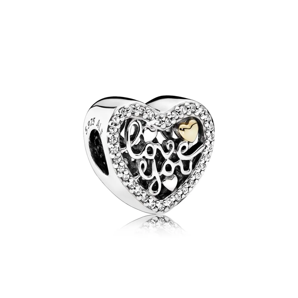 pandora love script charm clear cz 792037cz