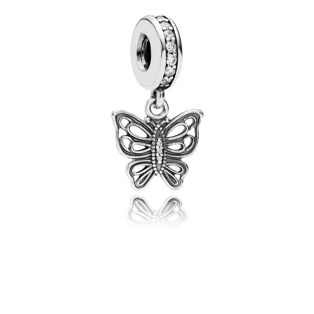 pandora love takes flight dangle charm clear cz 791255cz