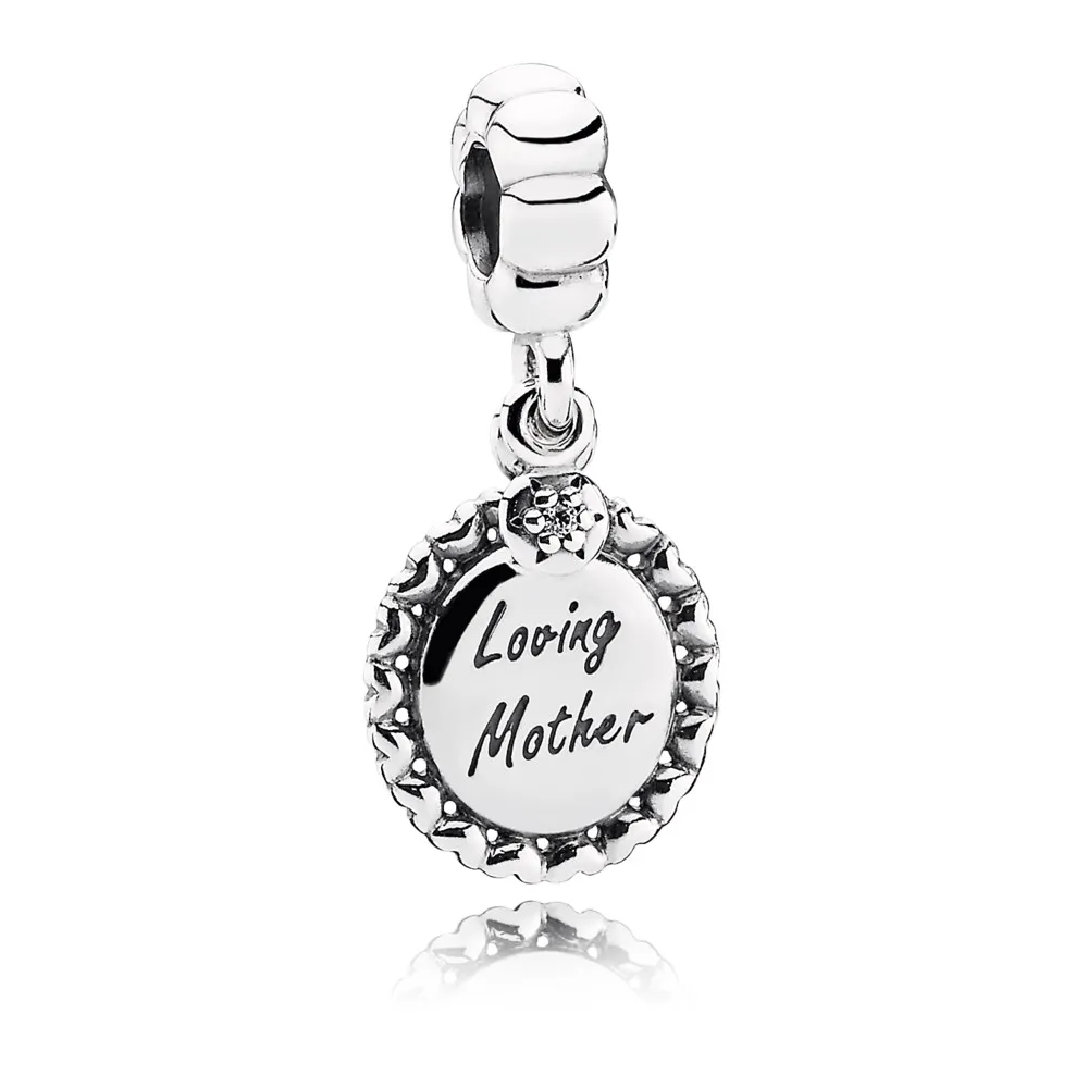 pandora loving mother dangle charm clear cz 791127cz