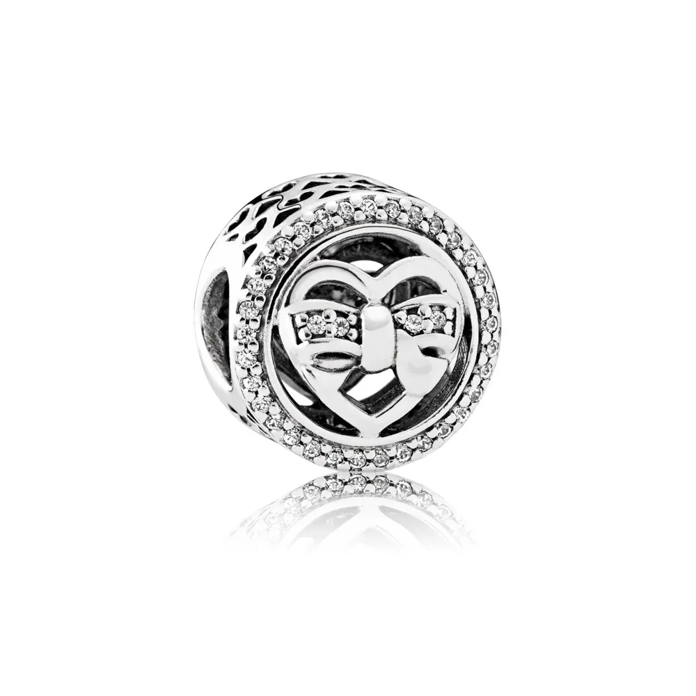 PANDORA Loving Ties, Clear CZ Charm - 792146CZ