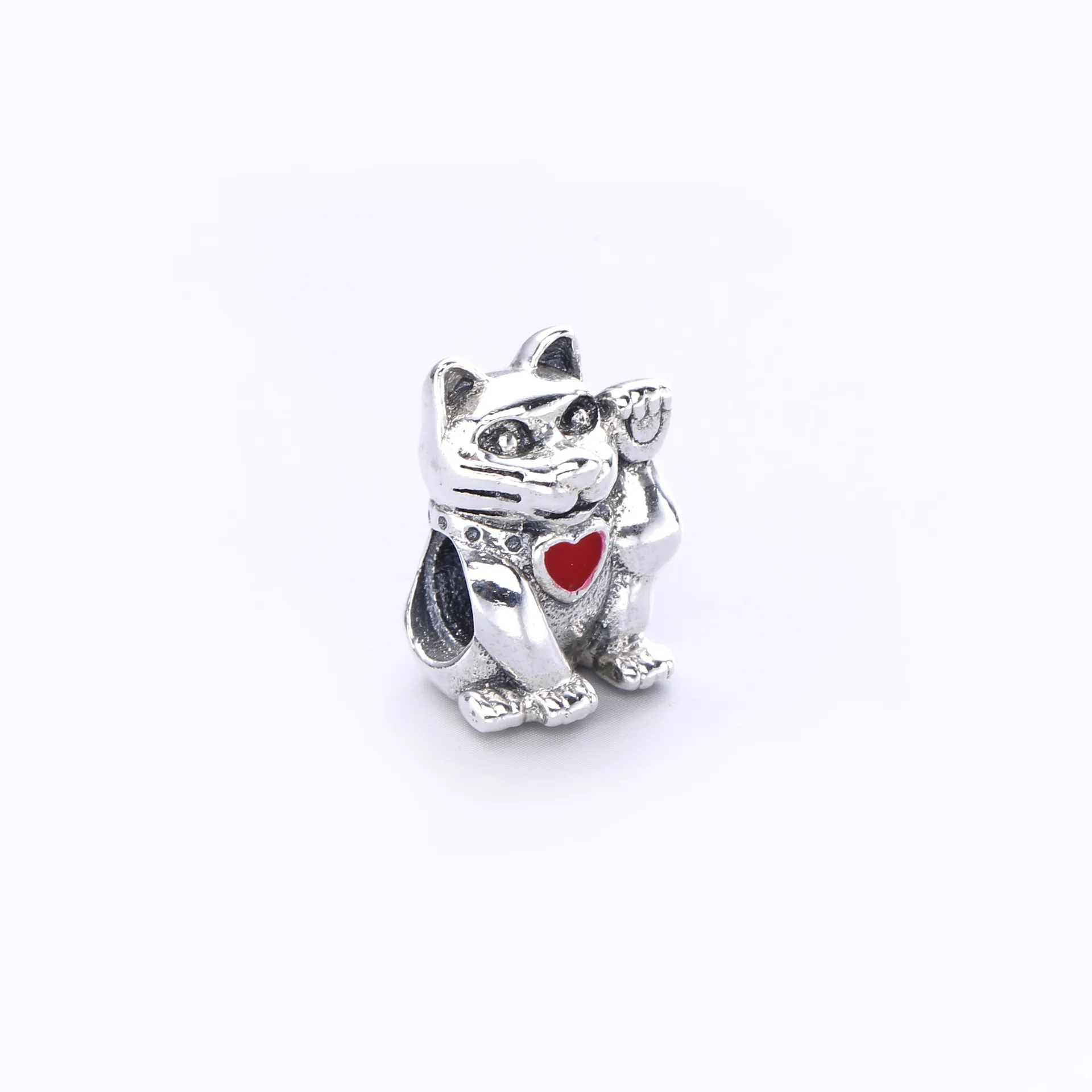 PANDORA Lucky Cat Charm, Pink Enamel - 790989EN05