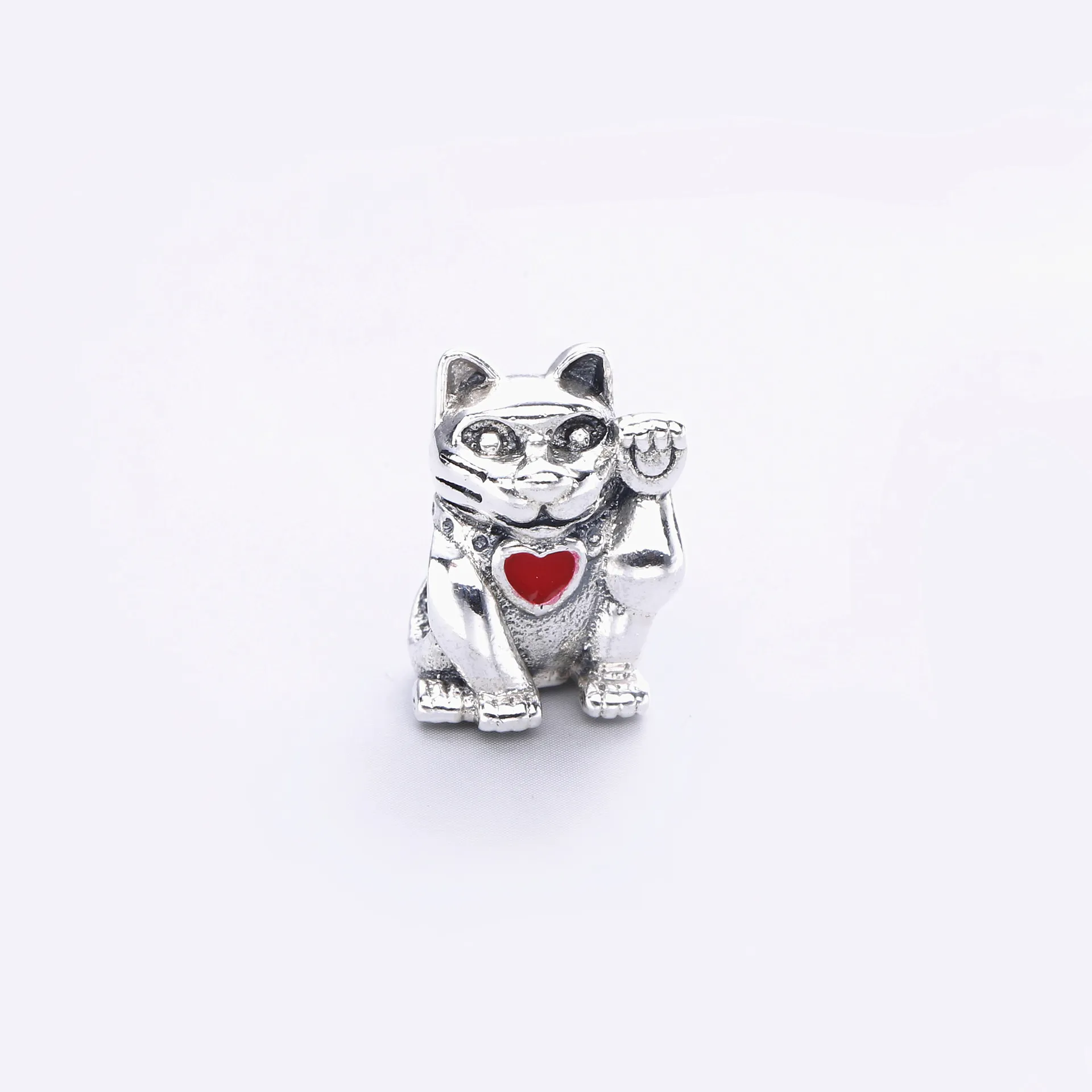 PANDORA Lucky Cat Charm, Pink Enamel - 790989EN05