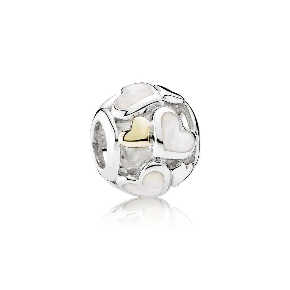 pandora luminous hearts charm 791879mop