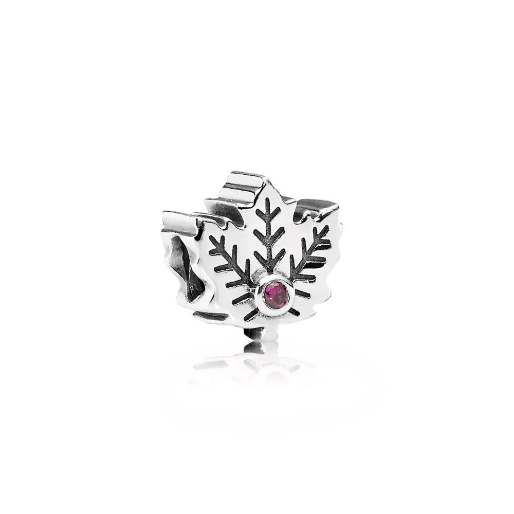 PANDORA Maple Leaf, Synthetic Ruby Charm - 791215SRU