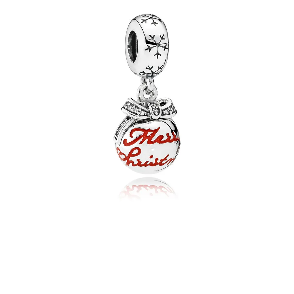 PANDORA Merry Christmas Bauble Pendant Charm - 792008CZ