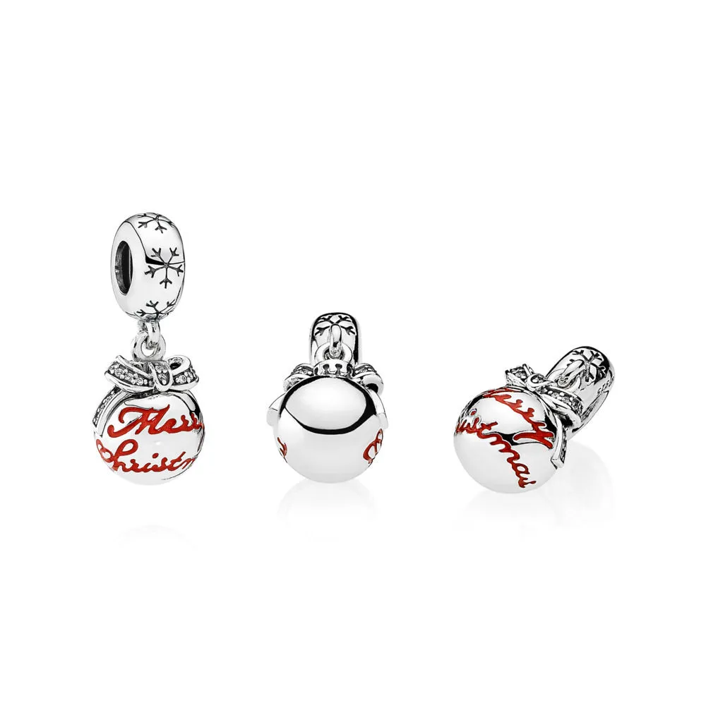 PANDORA Merry Christmas Bauble Pendant Charm - 792008CZ