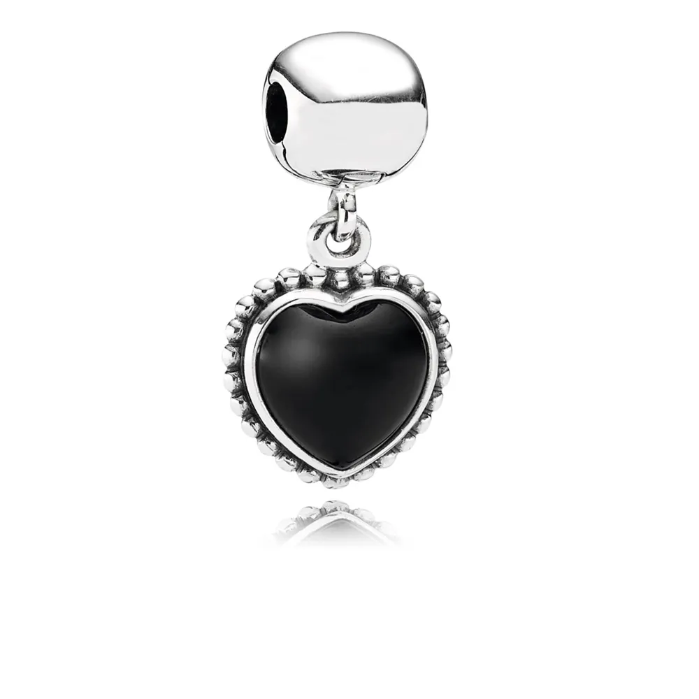 pandora mi amor dangle black onyx 791046on